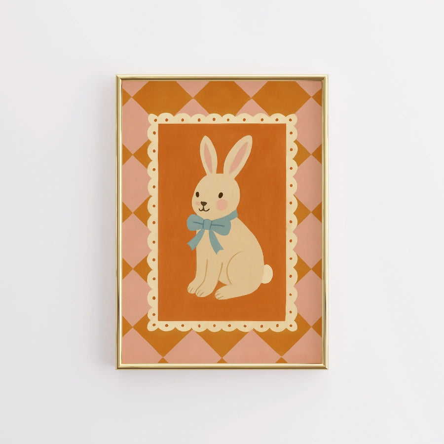 Bunny Nursery Print - Cute Rabbit Wall Art for Kids