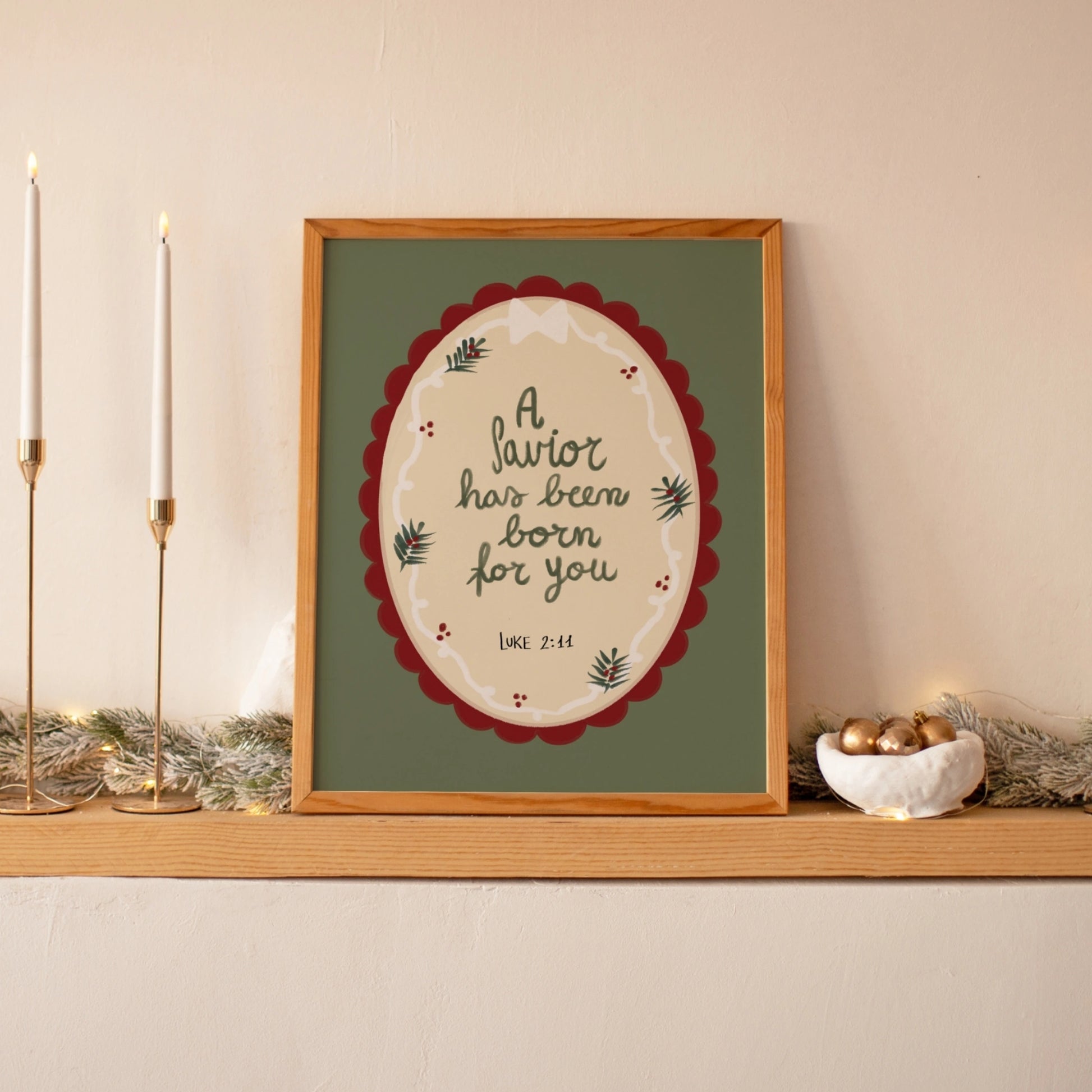A Savior Has Been Born for You Christmas Print
