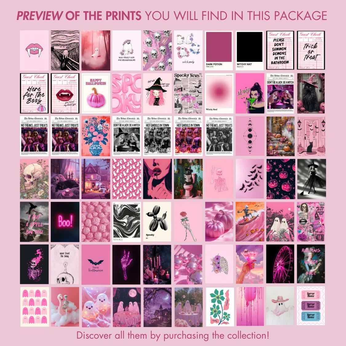 Halloween rosa, oltre 250 stampe