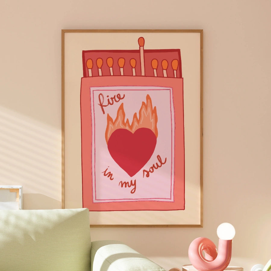 Christliches Wandbild „Feuer in meiner Seele“ – Kraftvoller Glaube-Druck