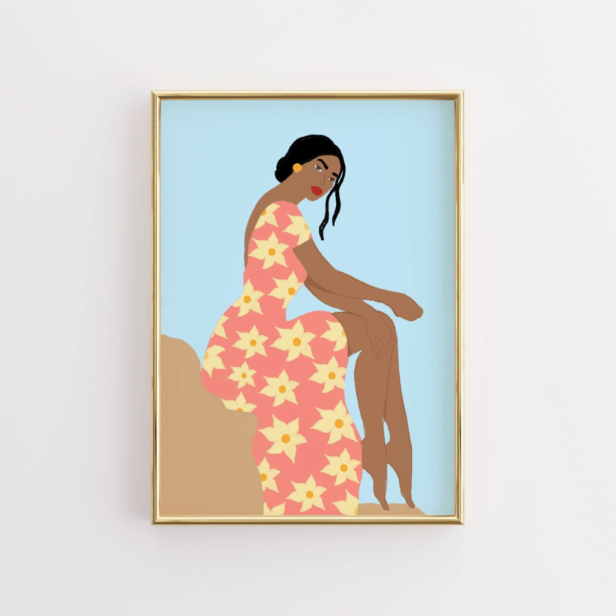 Summer Woman Wall Art - Coastal Fashion Print