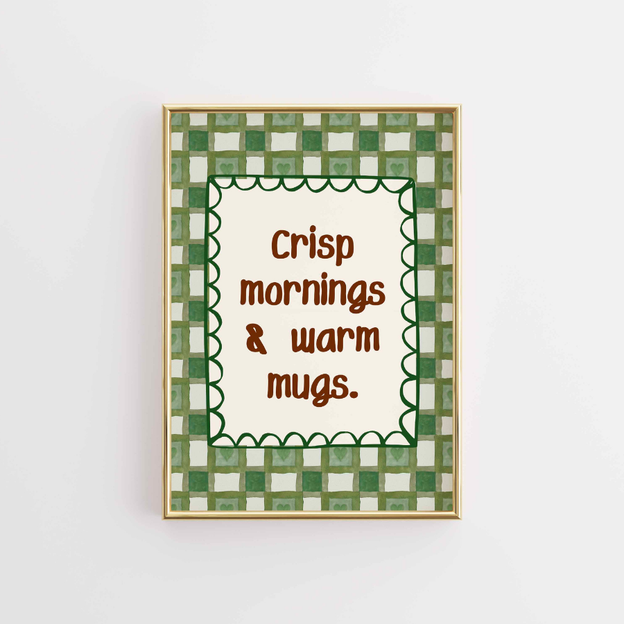 Fall Quote Wall Art – Cozy Mug Print