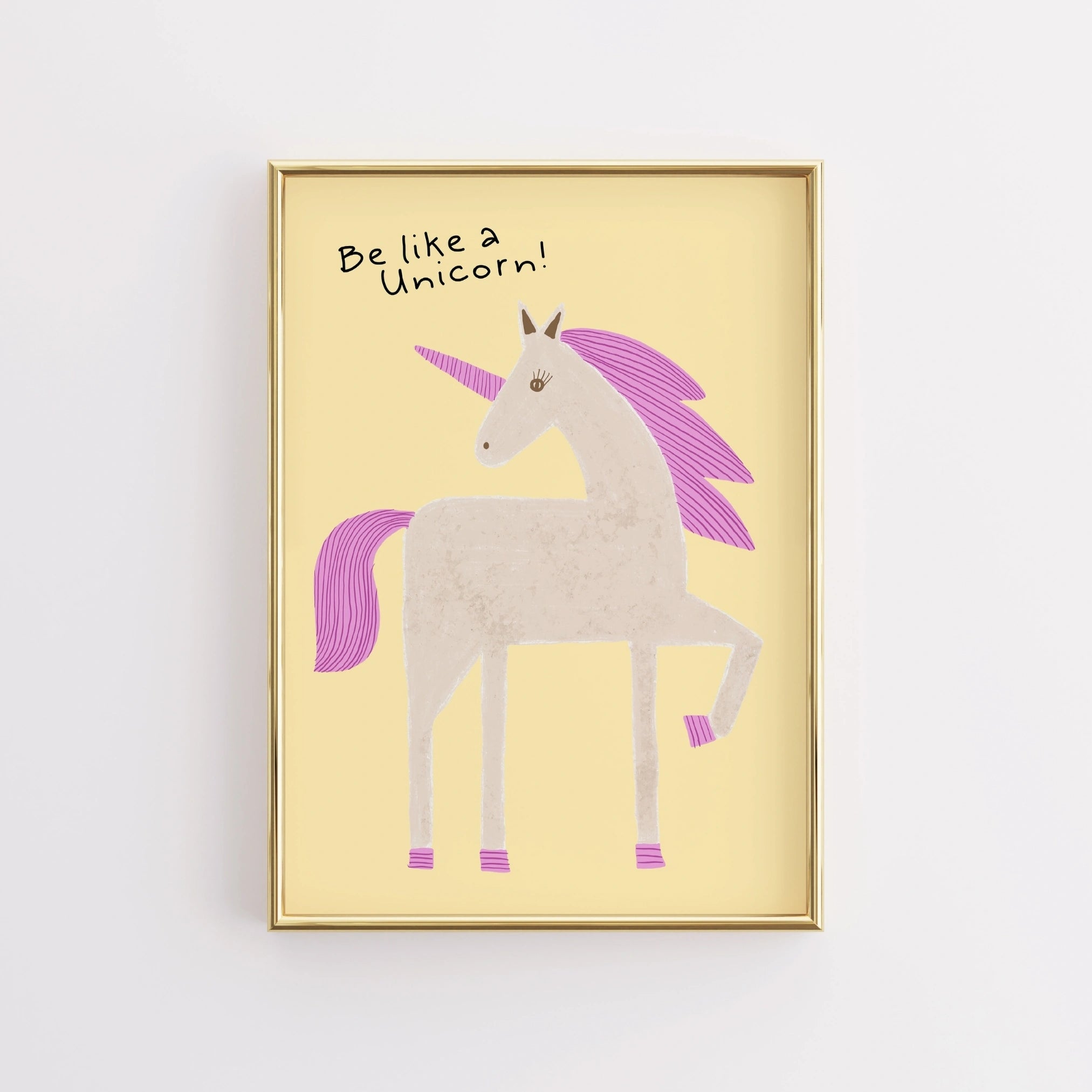 Be Like a Unicorn Print – Cute Nursery Wall Art for Kids Room Decor