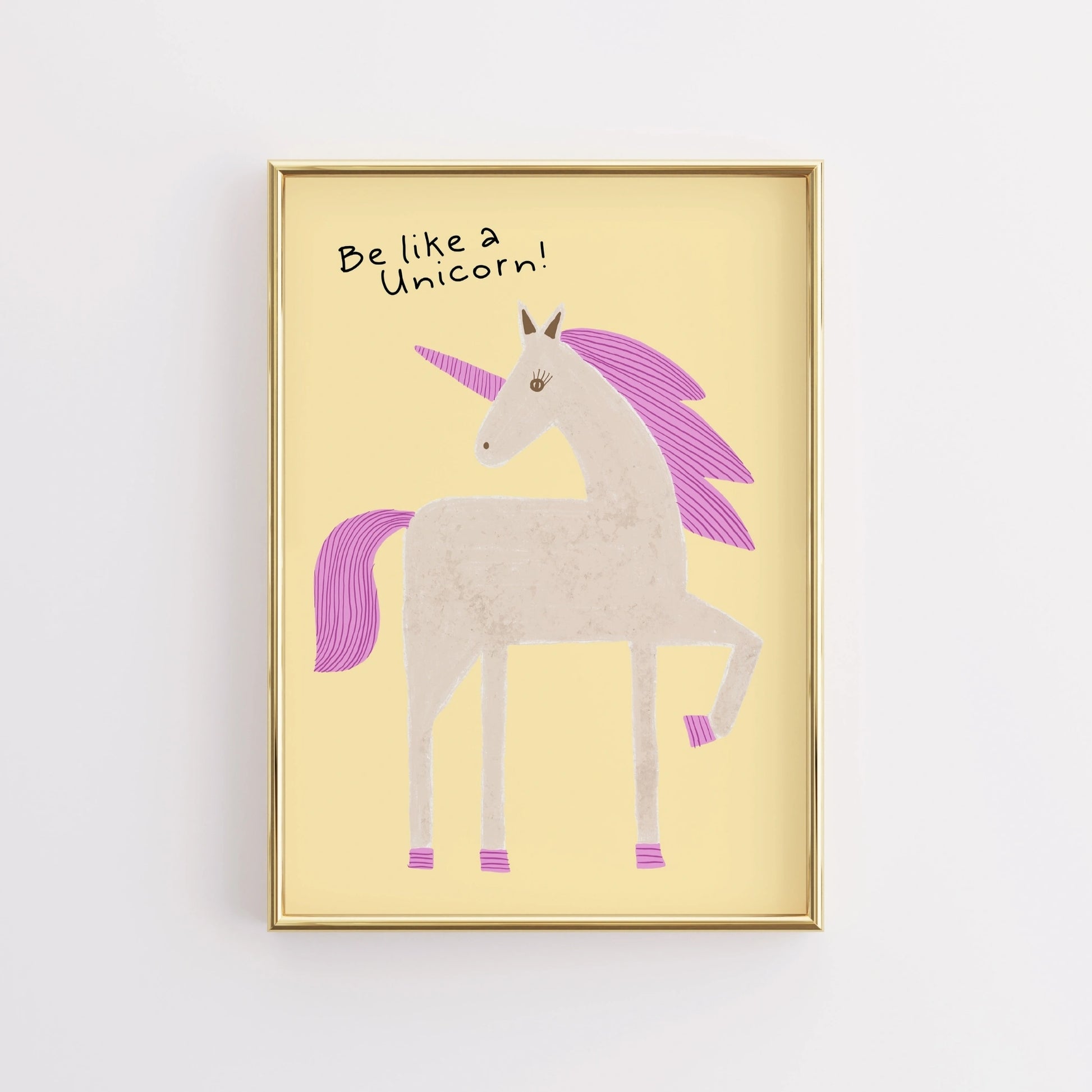 Be Like a Unicorn Print – Cute Nursery Wall Art for Kids Room Decor