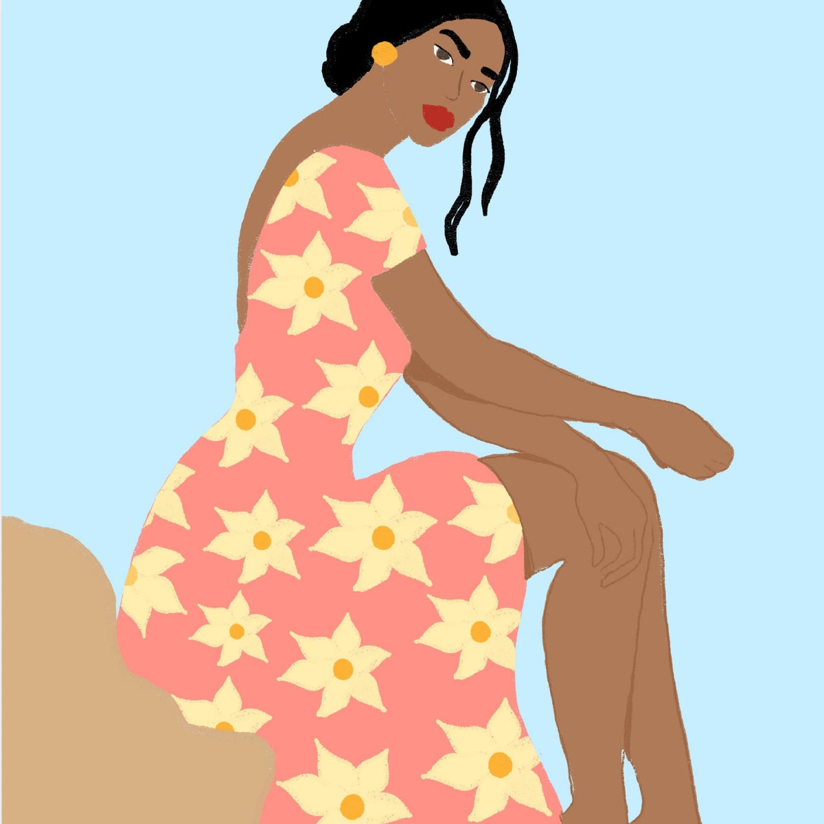 Summer Woman Wall Art - Coastal Fashion Print
