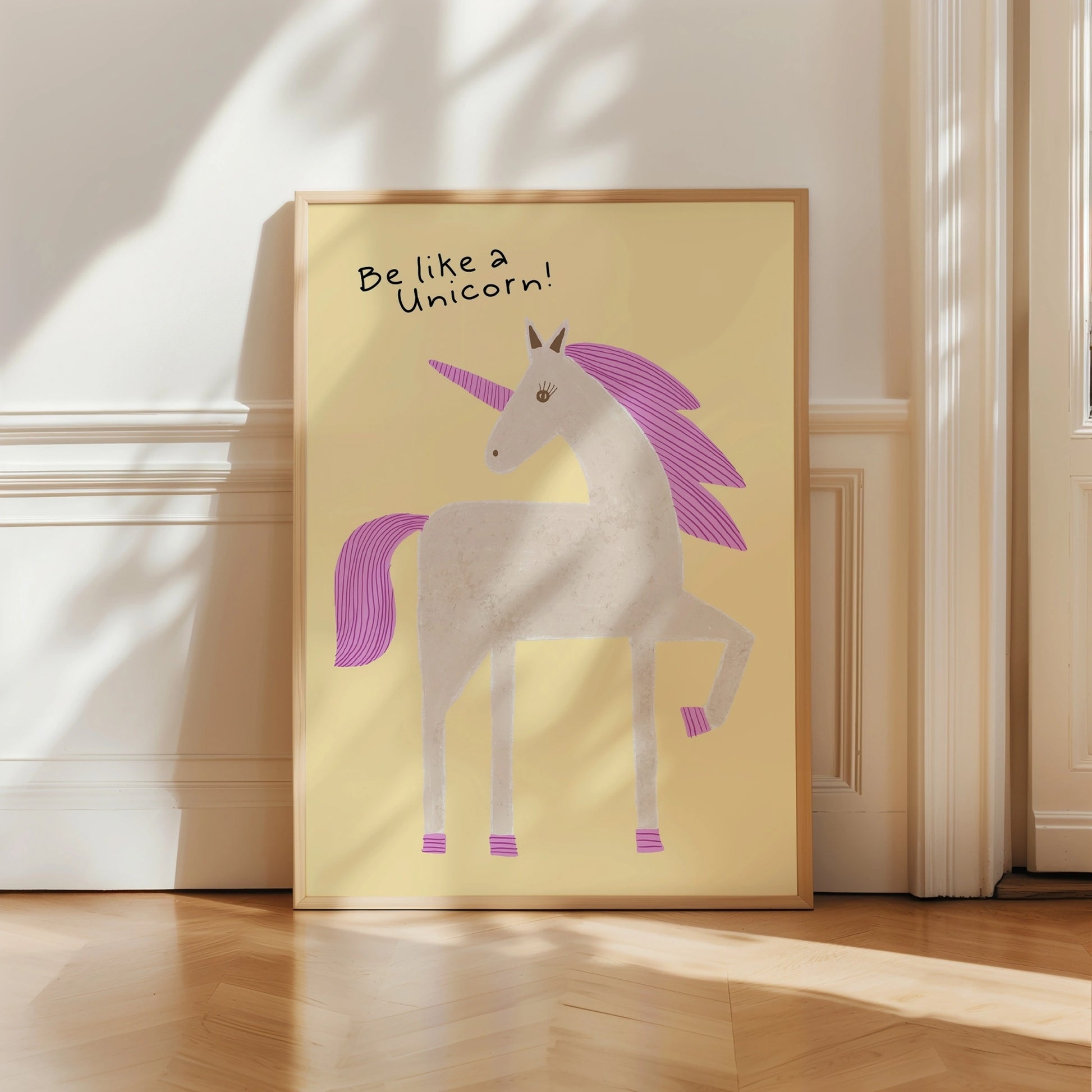Be Like a Unicorn Print – Cute Nursery Wall Art for Kids Room Decor