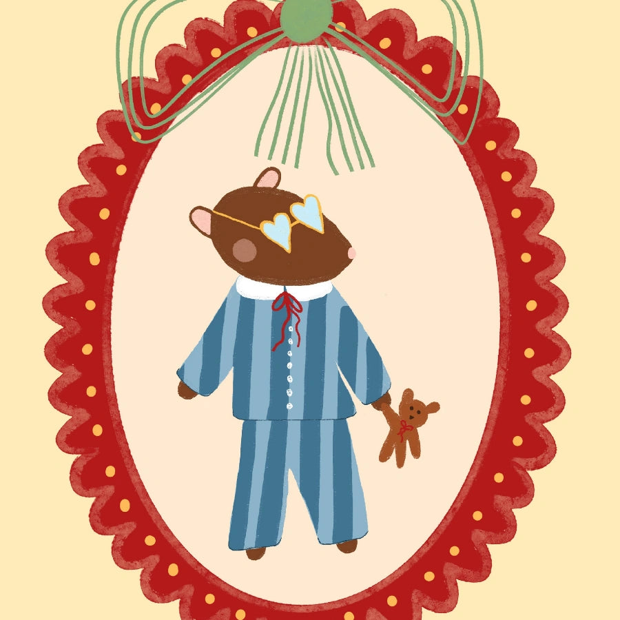 Bear Nursery Print - Cute Teddy Wall Art for Kids