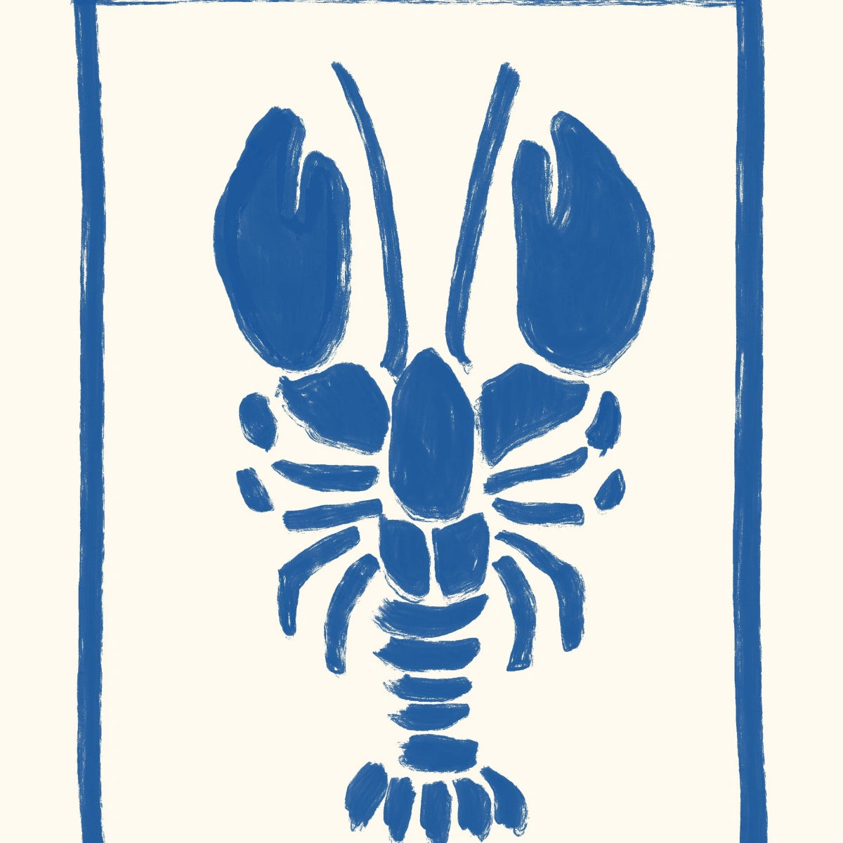 Blue Lobster Wall Art – Minimalist Seafoodlobster wall art Print