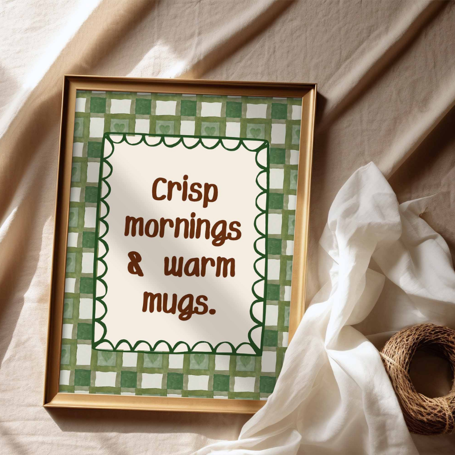 Fall Quote Wall Art – Cozy Mug Print