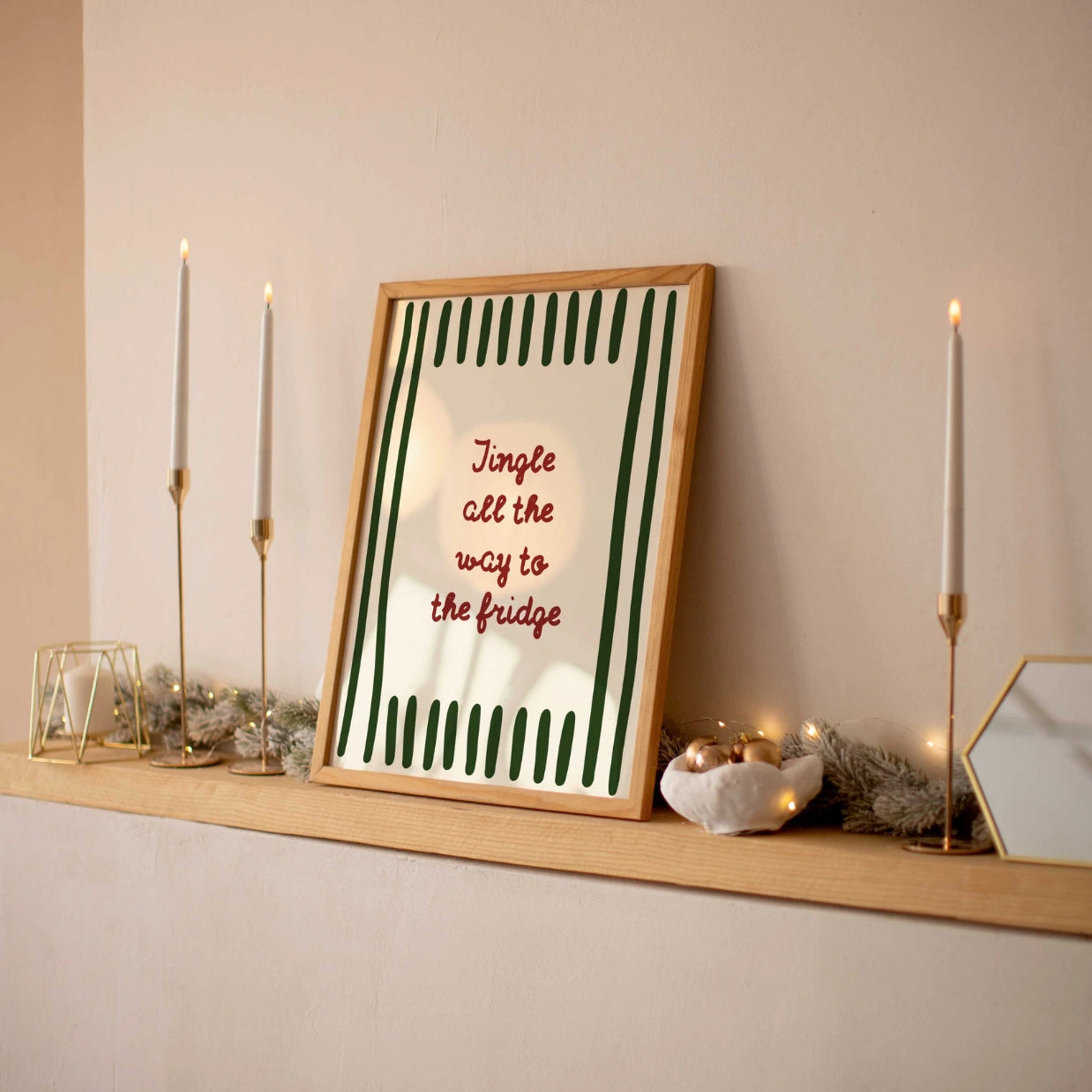 Merry Christmas Ornament Poster