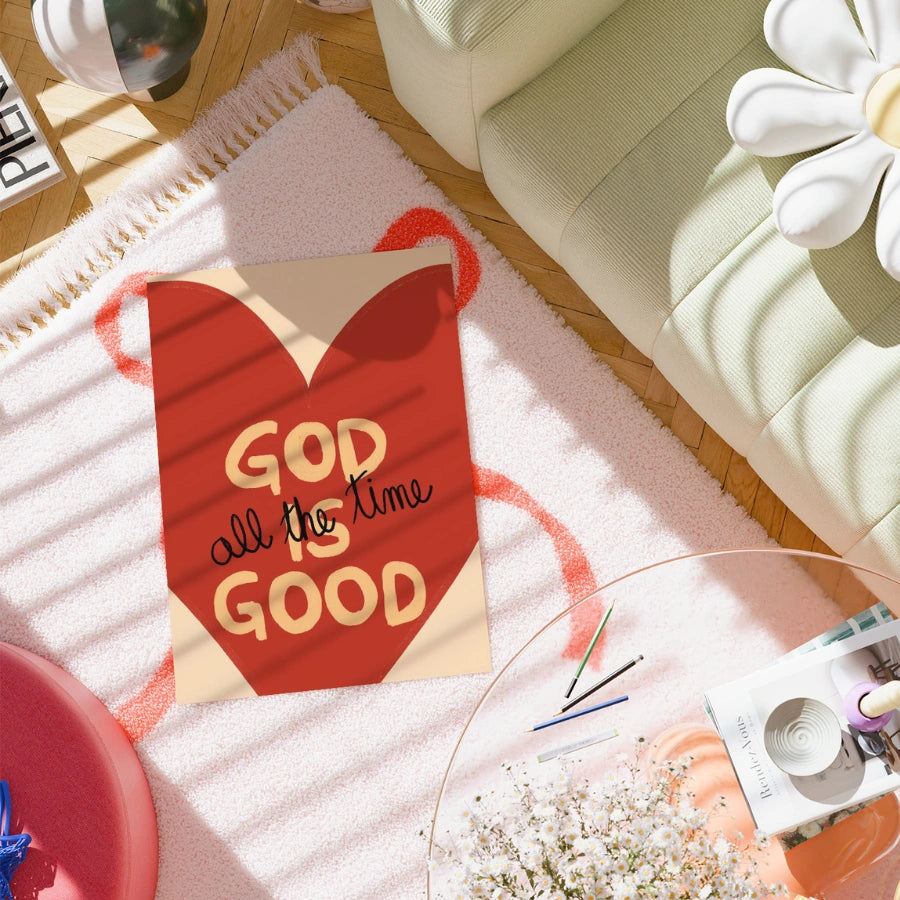 Gott ist gut – Christliches Wandbild – Herzdruck