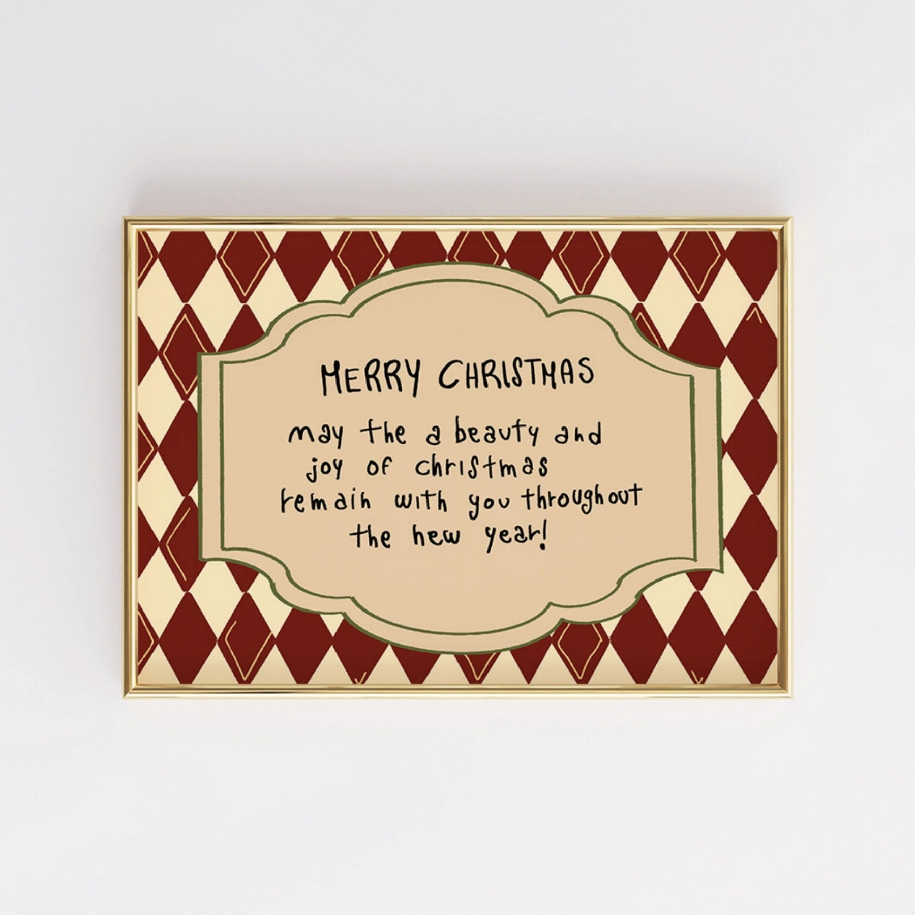 Merry Christmas Quote Wall Art
