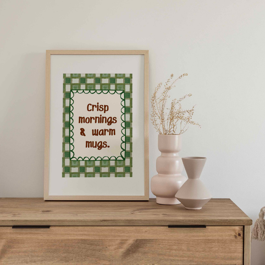 Fall Quote Wall Art – Cozy Mug Print
