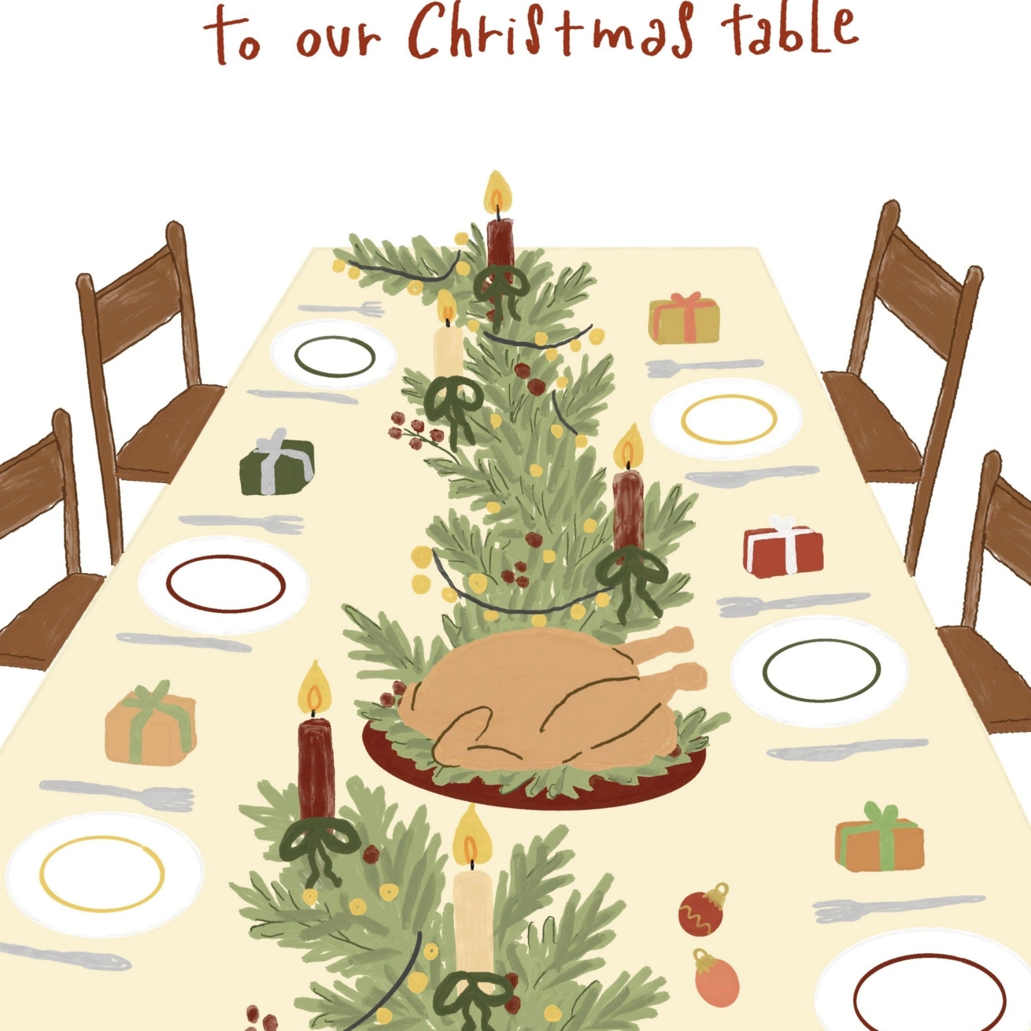 Christmas Table Print
