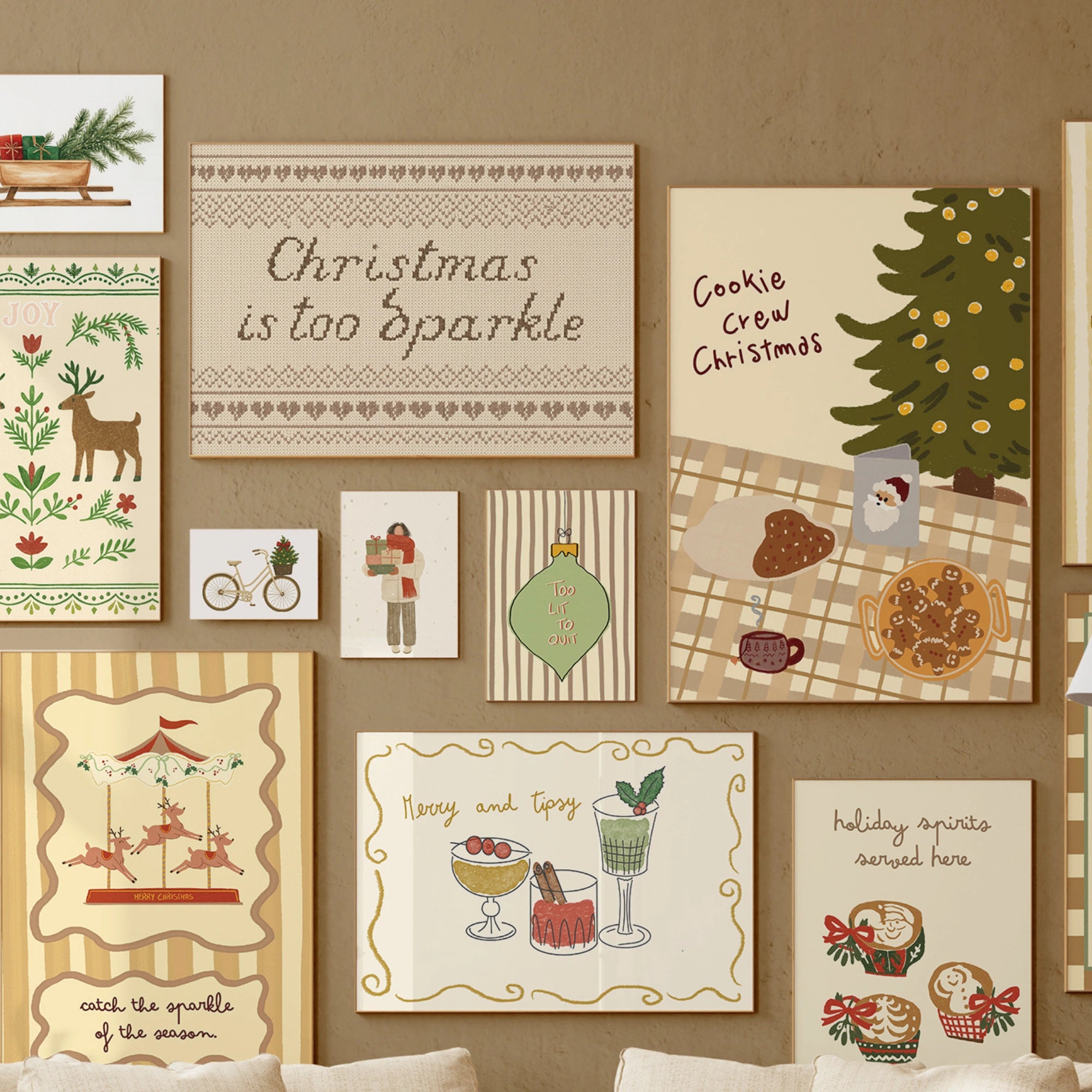 Handmade Cozy Christmas Decor, over 100 prints