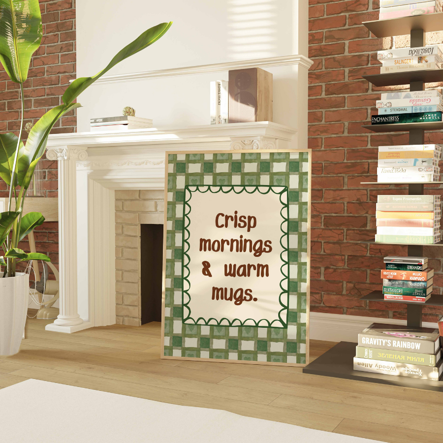 Fall Quote Wall Art – Cozy Mug Print