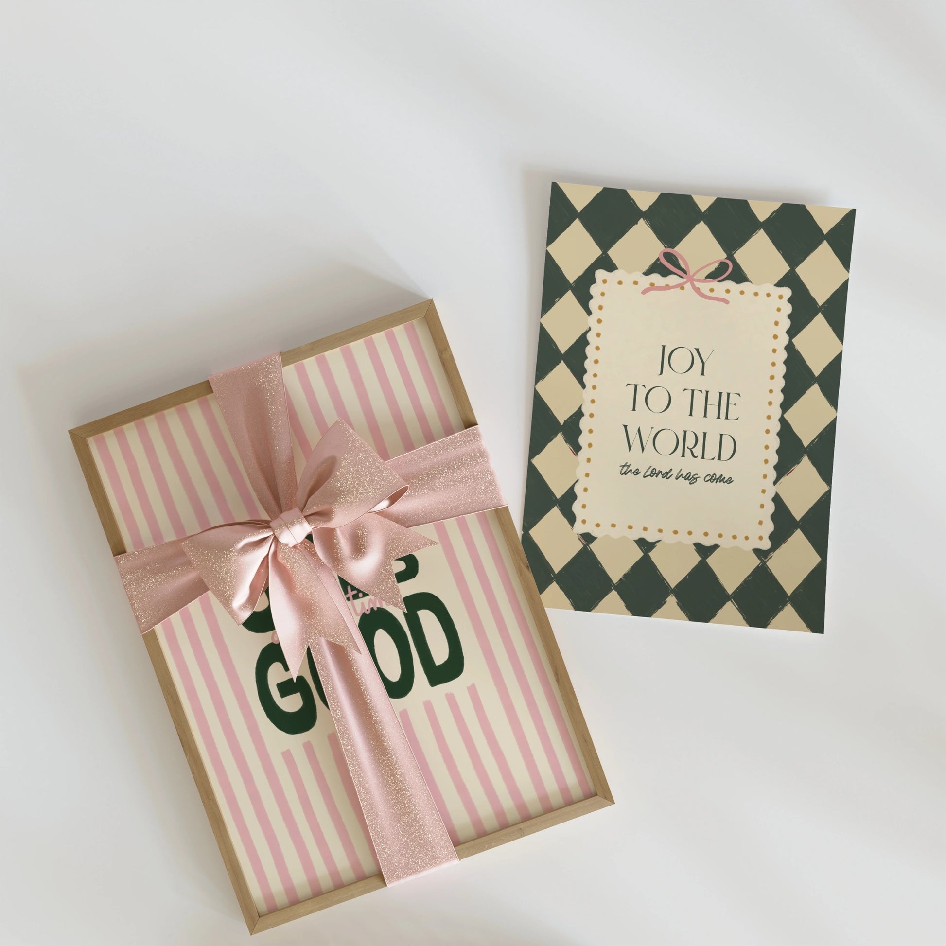 Hand-Drawn Vintage Christian Holiday Set of 16 Prints