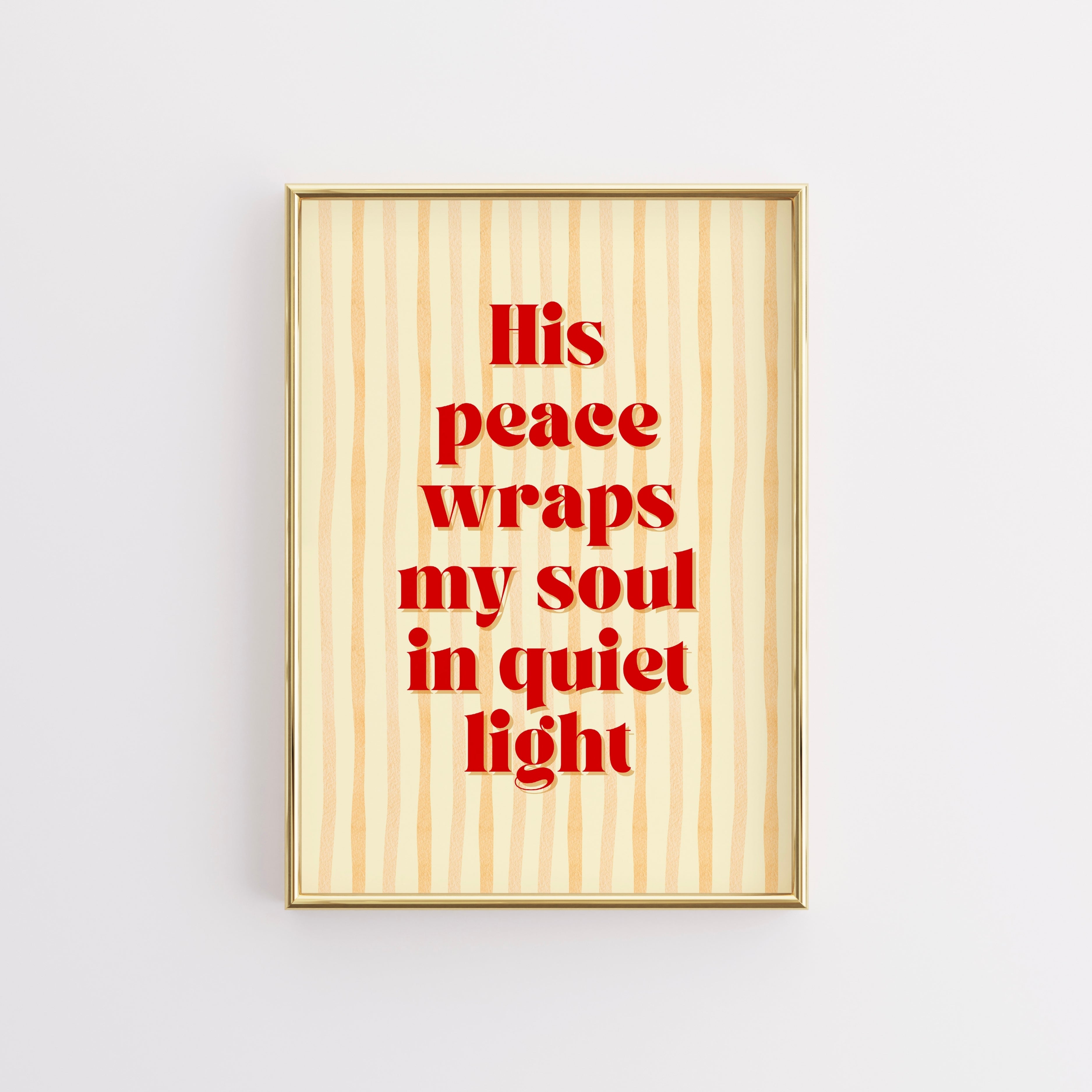 Peaceful Scripture Wall Art – His Peace Christian Print