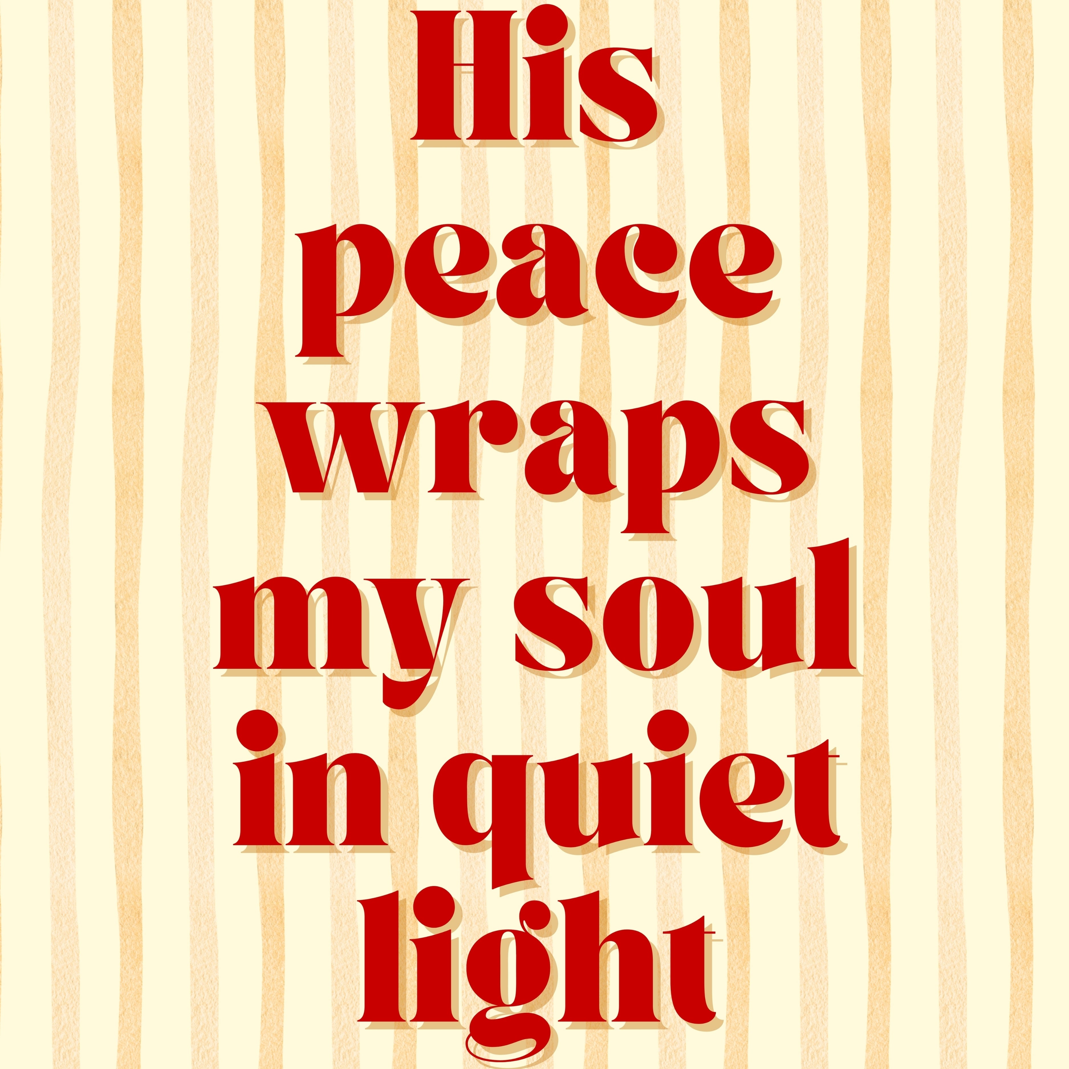Peaceful Scripture Wall Art – His Peace Christian Print