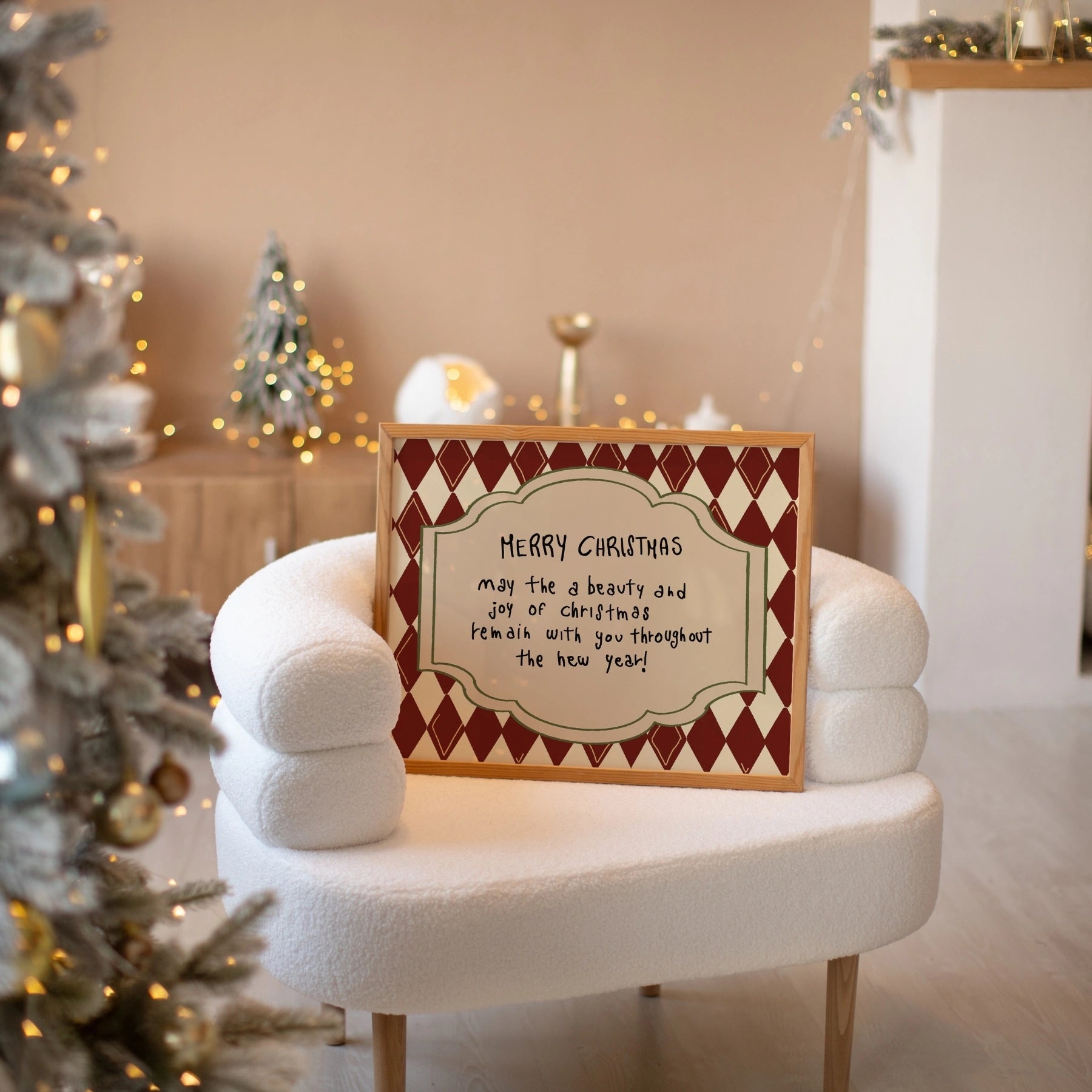 Merry Christmas Quote Wall Art