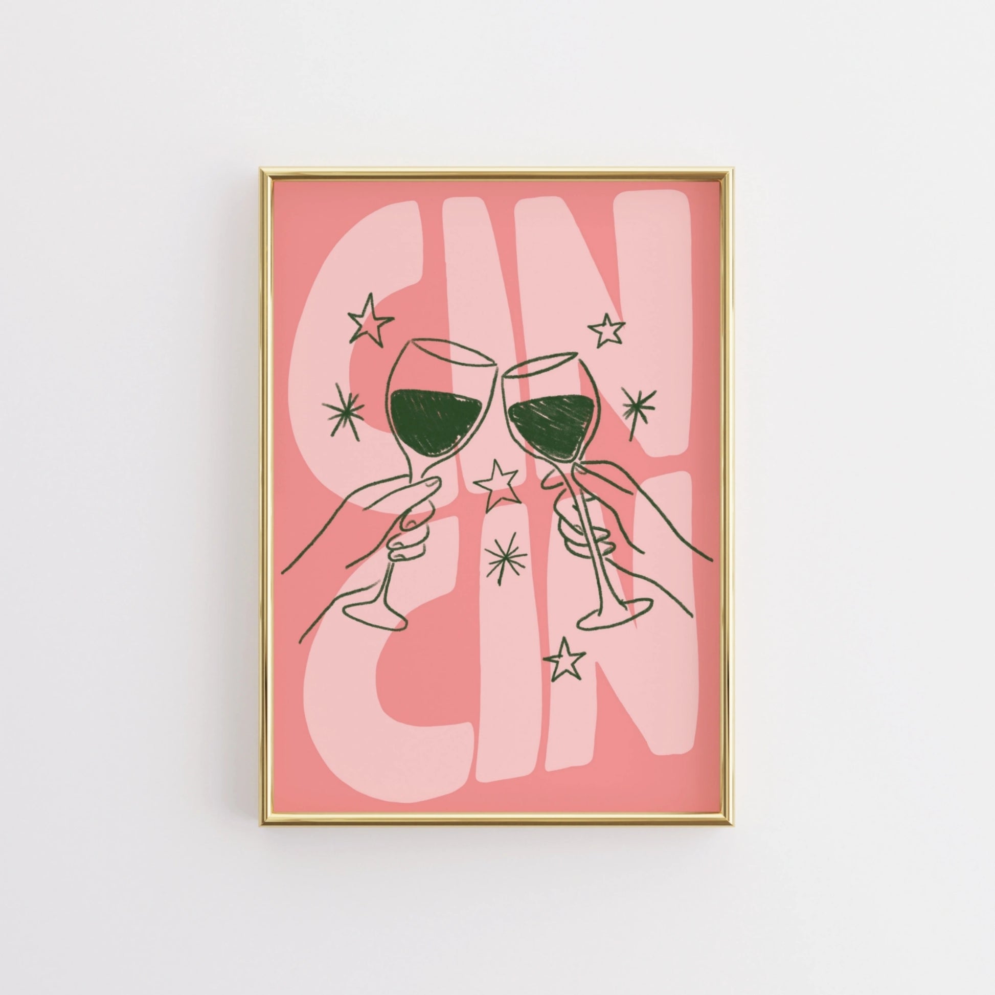 Pink Retro Kitchen Print