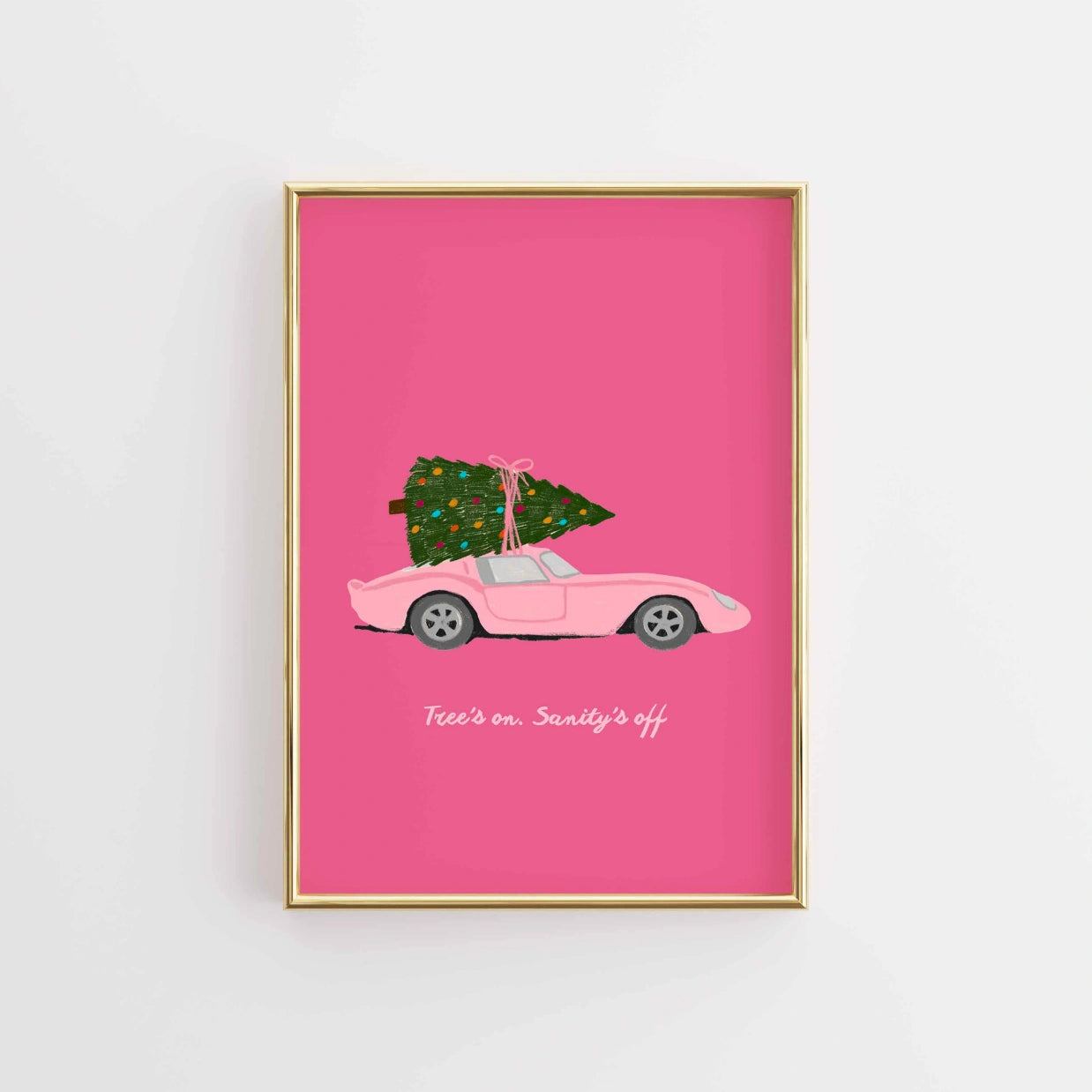 Pink Car Xmas Decor
