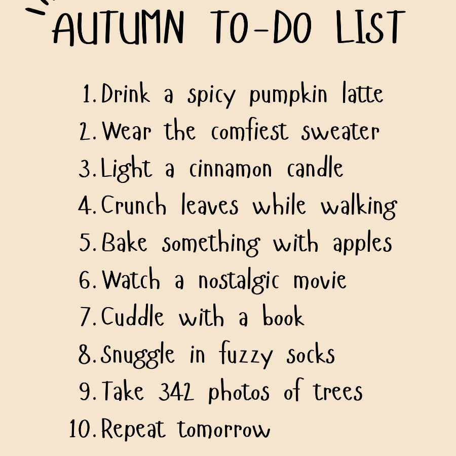 Autumn To-Do List Wall Art – Cozy Fall Quote Print