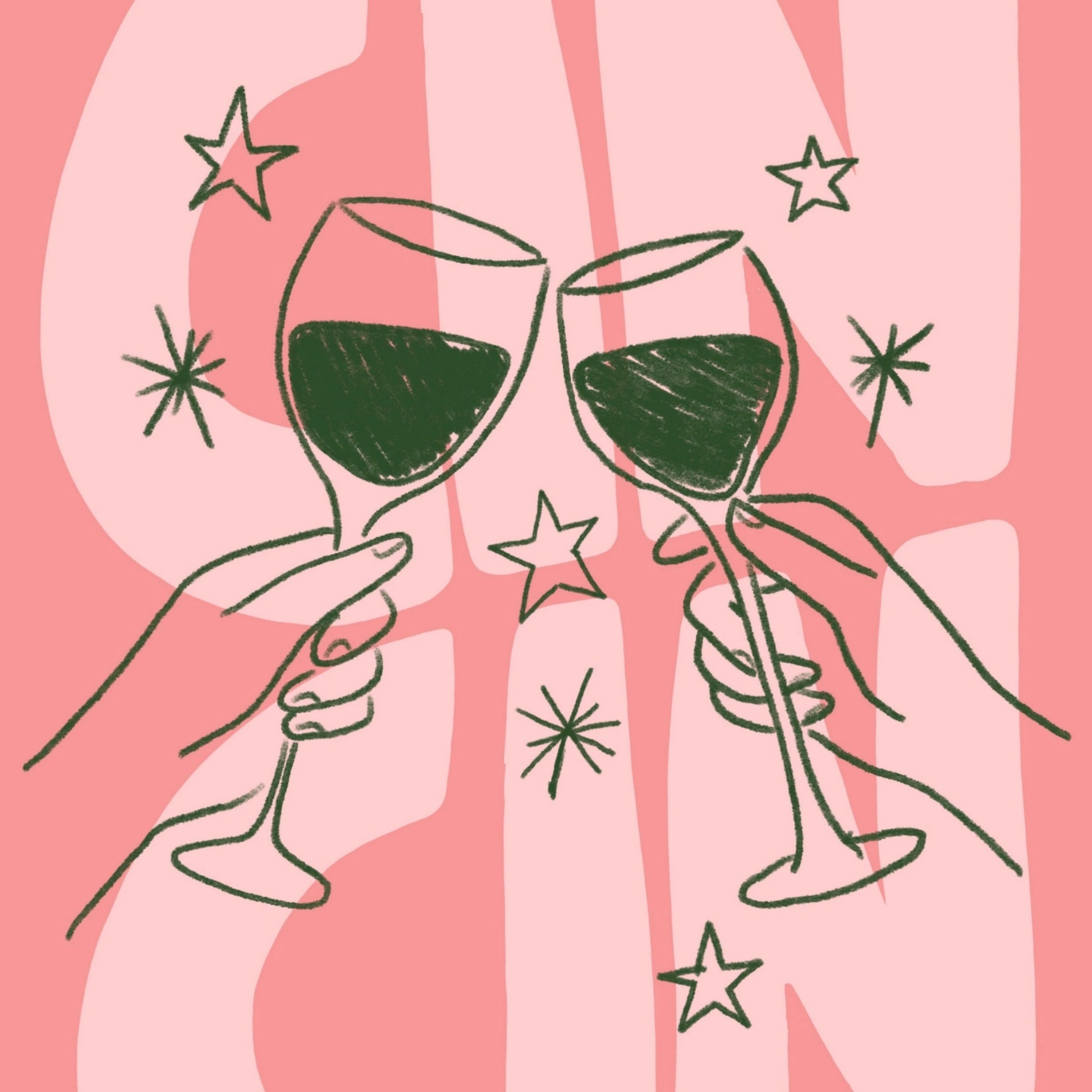 Pink Retro Kitchen Print