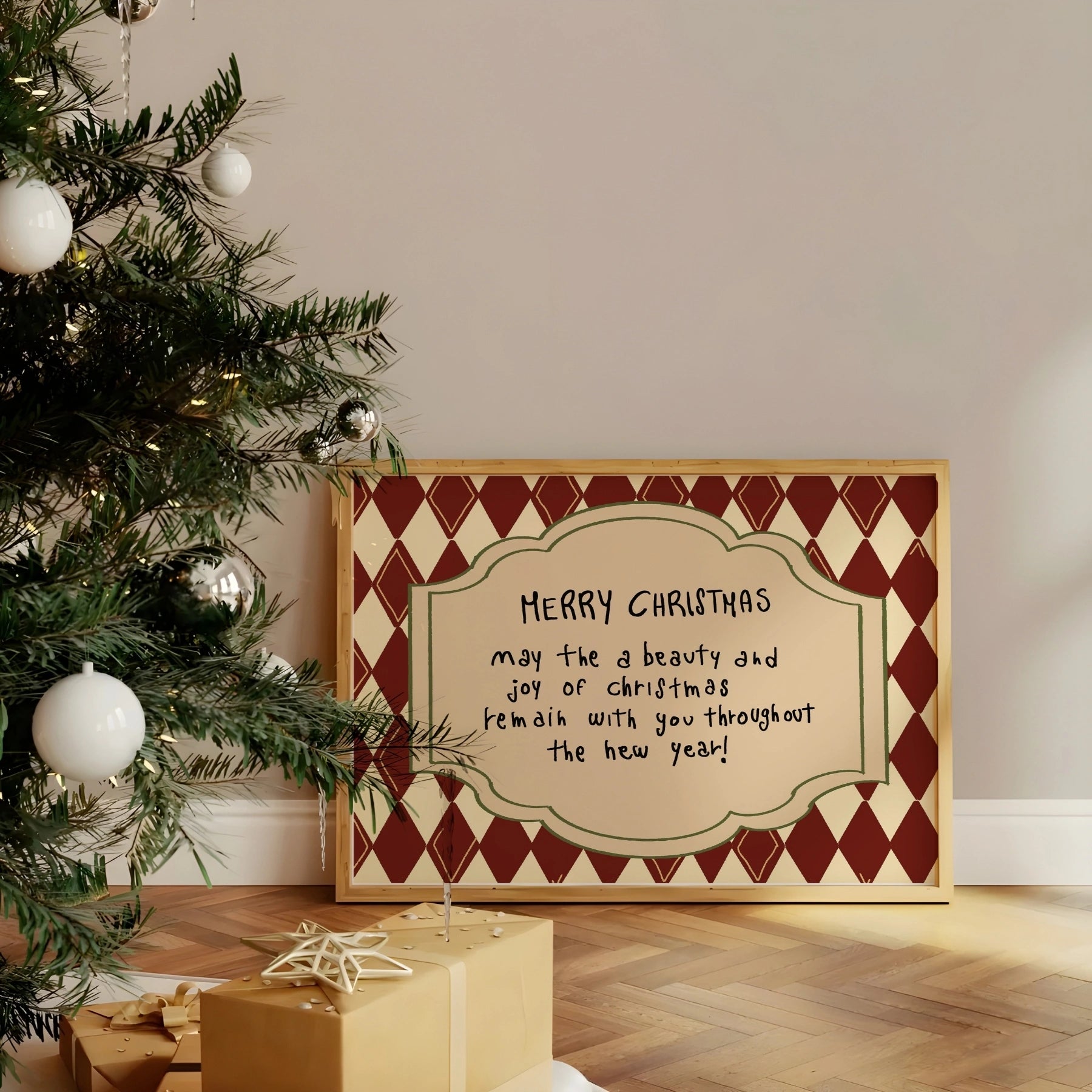 Merry Christmas Quote Wall Art