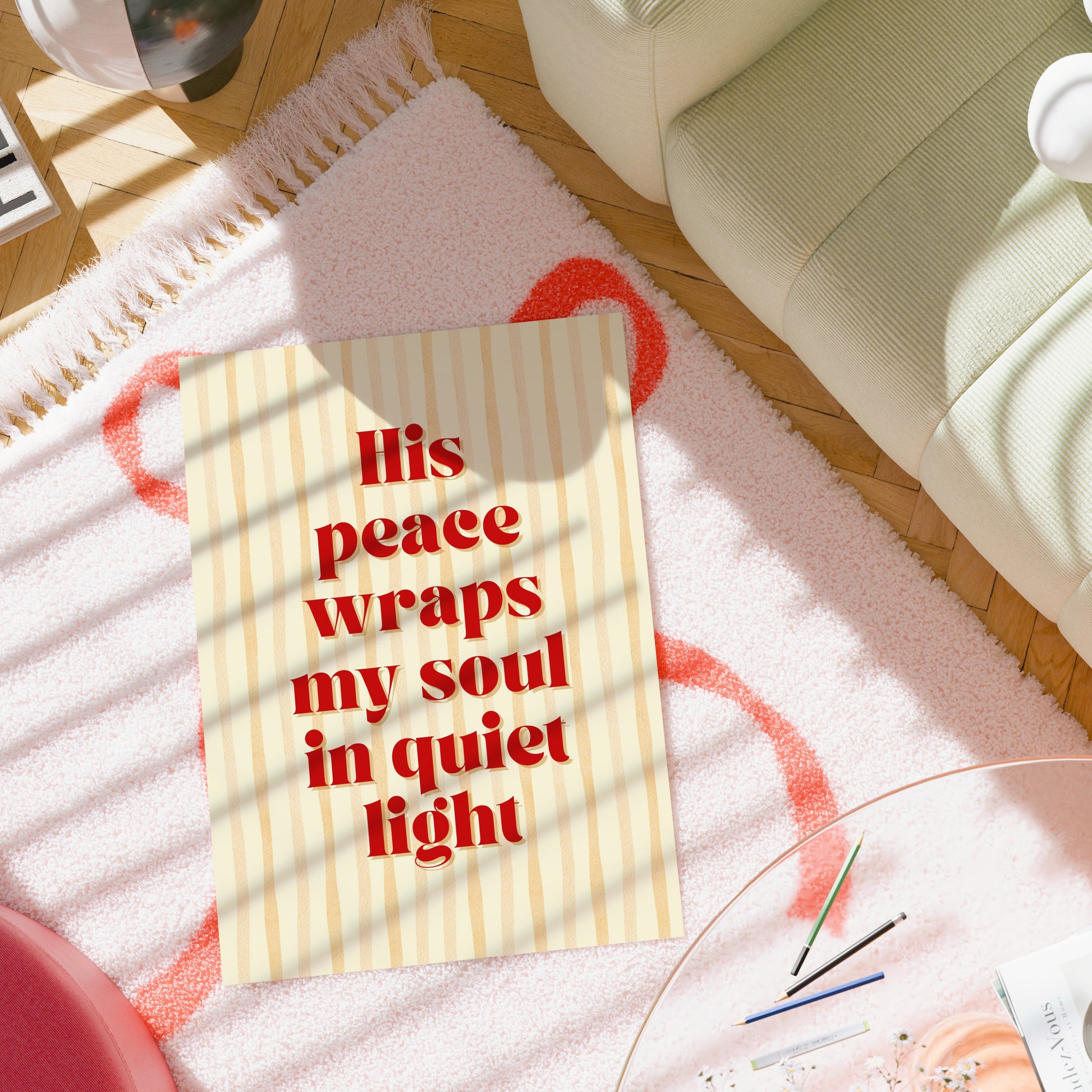 Arte murale con Scritture pacifiche – Stampa cristiana His Peace