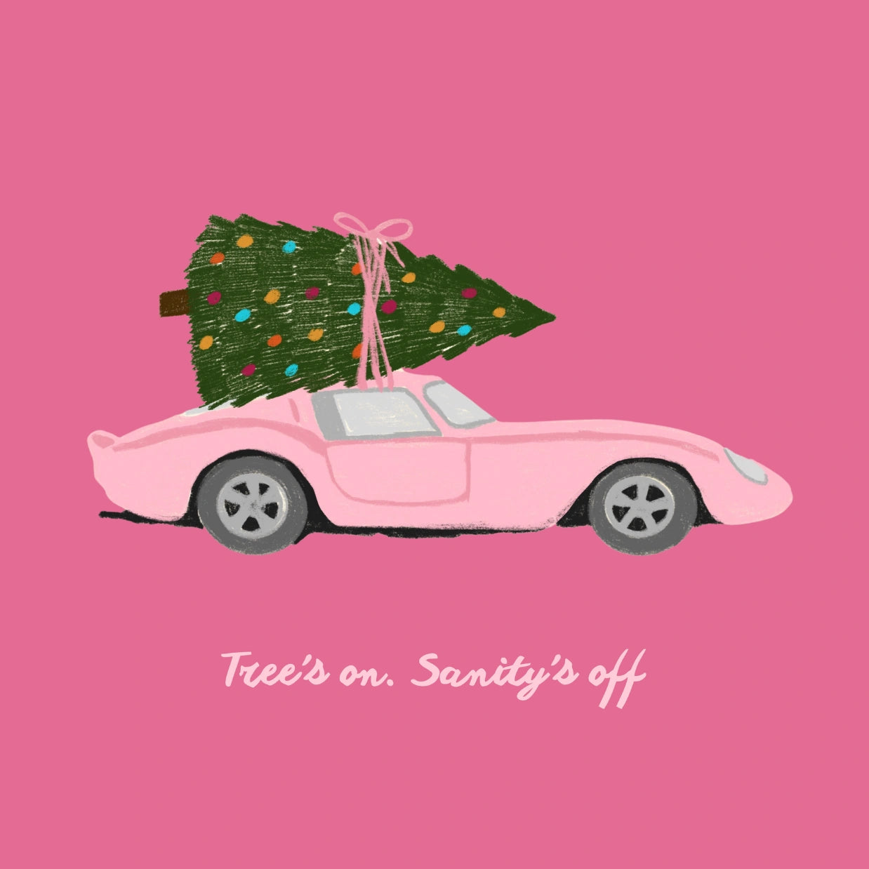 Pink Car Xmas Decor