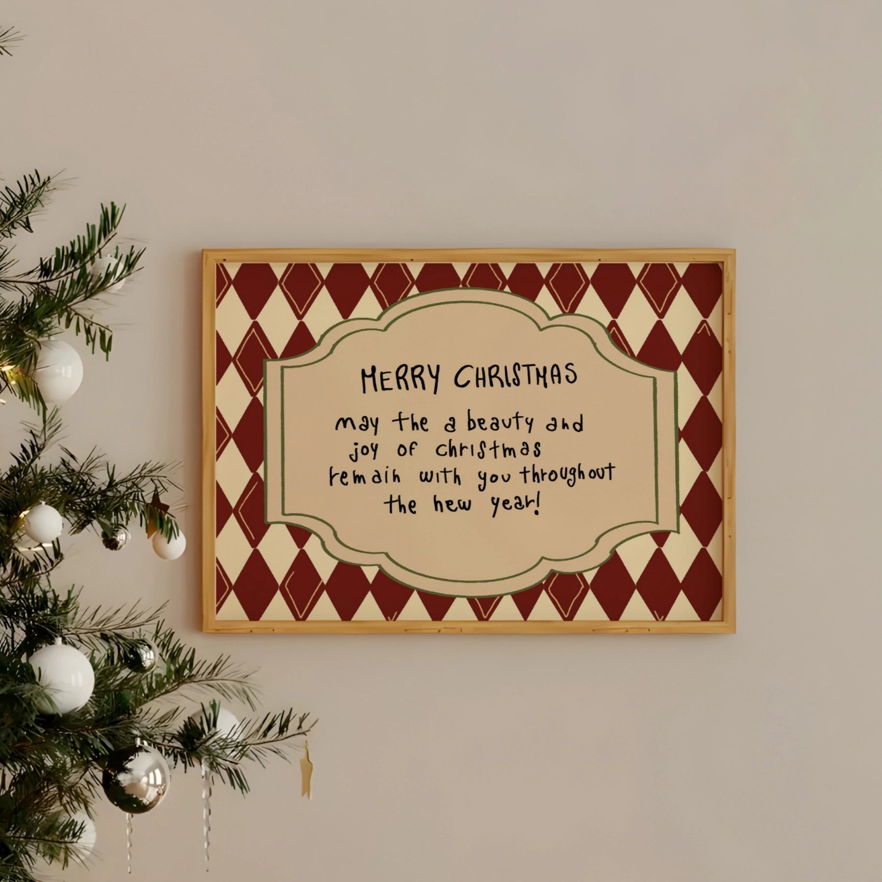 Merry Christmas Quote Wall Art