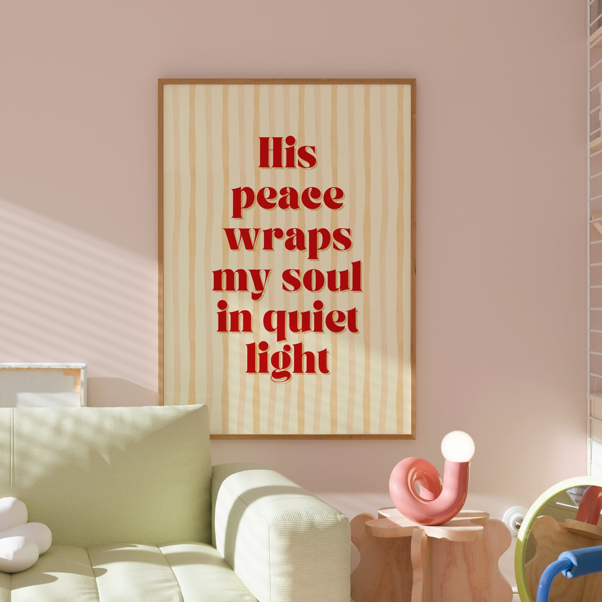 Arte murale con Scritture pacifiche – Stampa cristiana His Peace