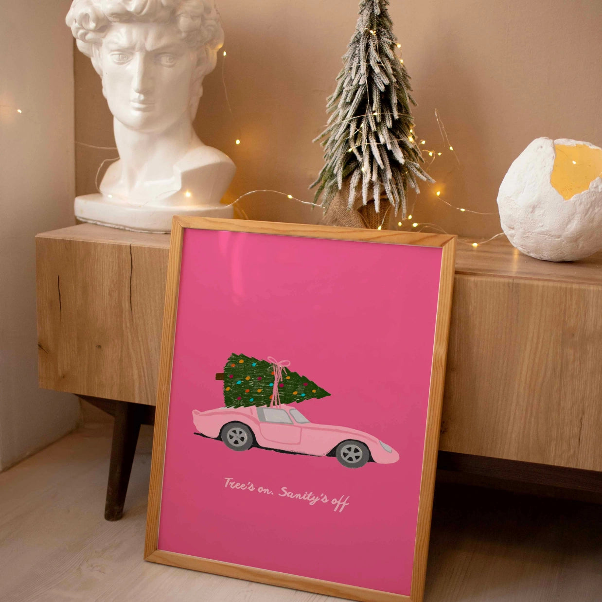 Pink Car Xmas Decor