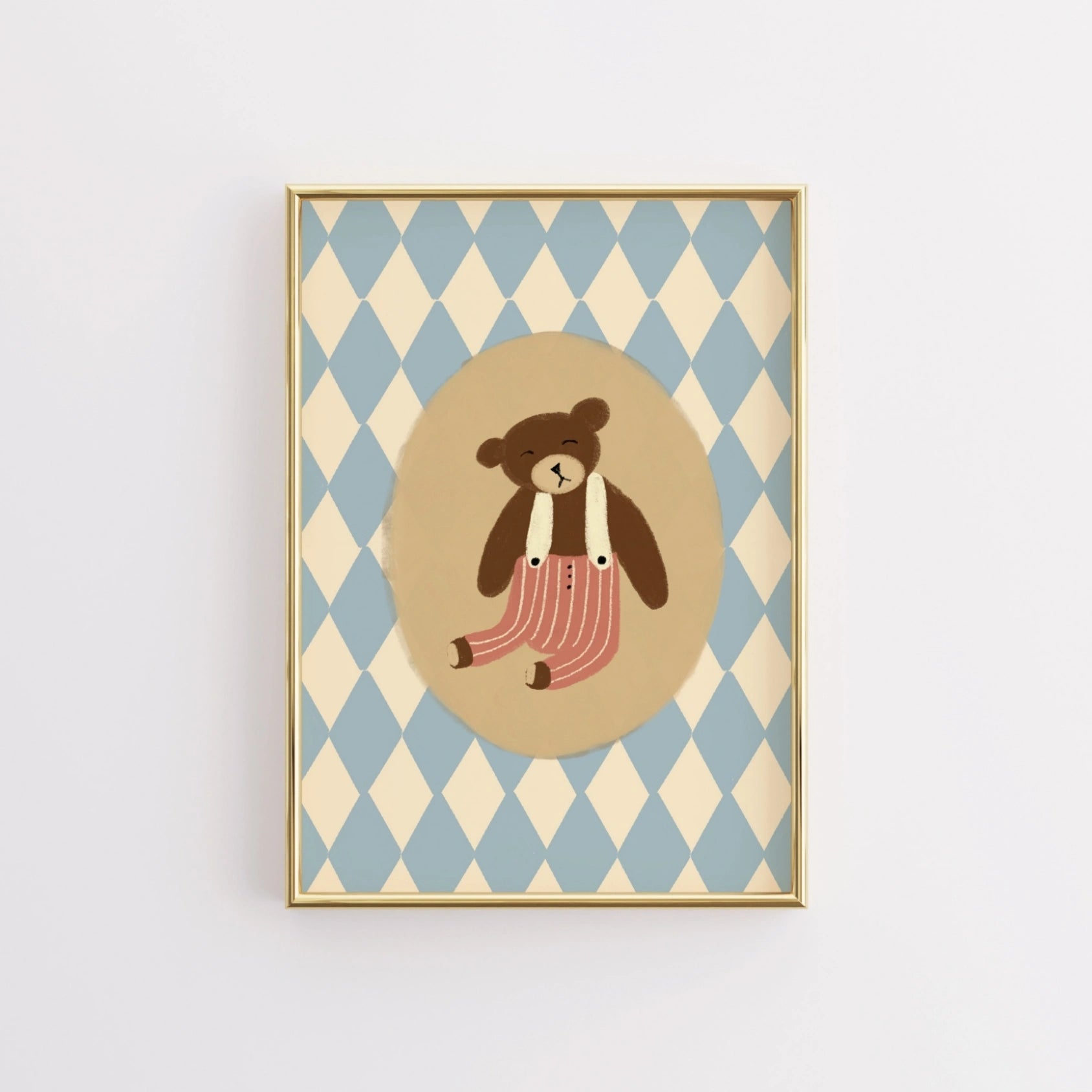 Vintage Teddy Bear Nursery Print