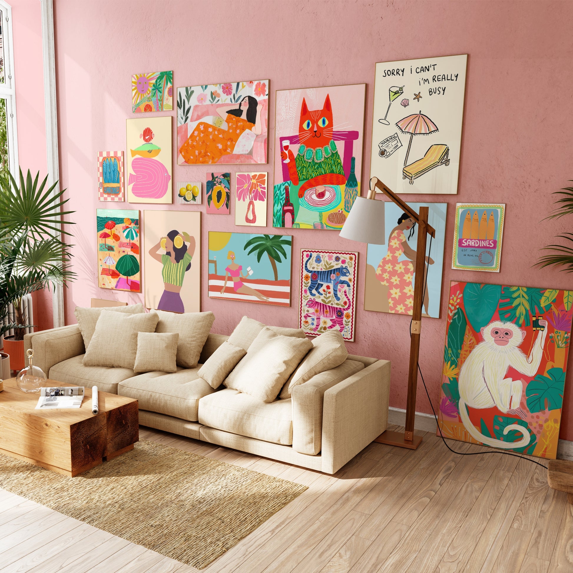 Handmade Maximalist Coastal Decor, over 160 prints