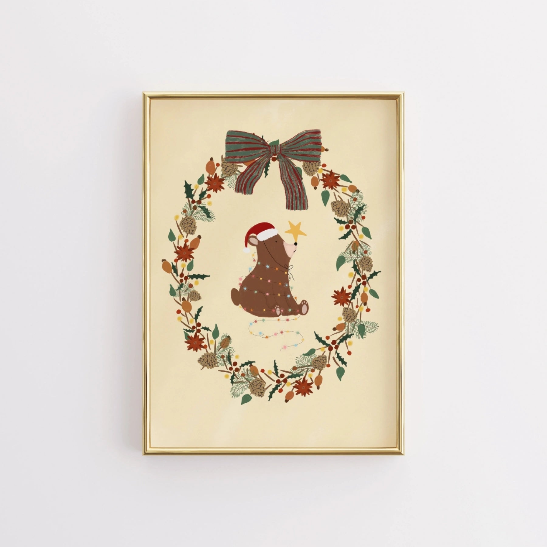 Christmas Bear Wreath