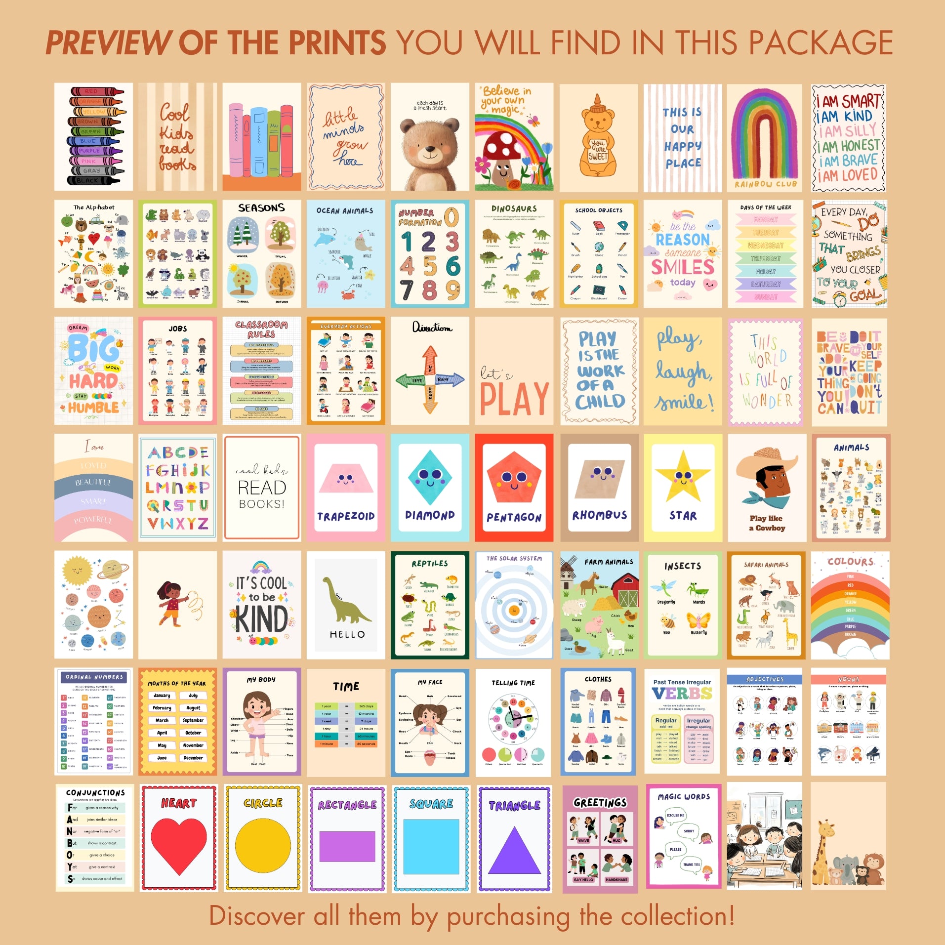 Handmade Educational Nursery, over 100 prints