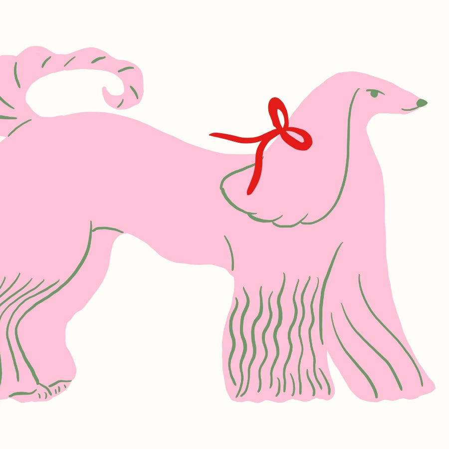 Rosa Pudel-Kinderzimmerbild – Niedliche Tier-Wandkunst für Kinder