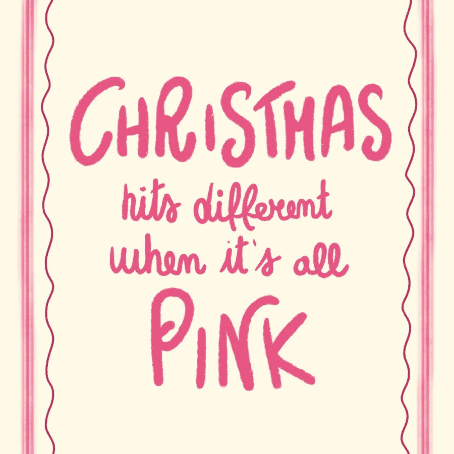 Pink Christmas Vibes – Funny Preppy Christmas Wall Art