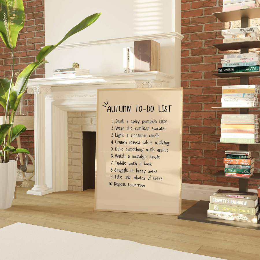 Autumn To-Do List Wall Art – Cozy Fall Quote Print