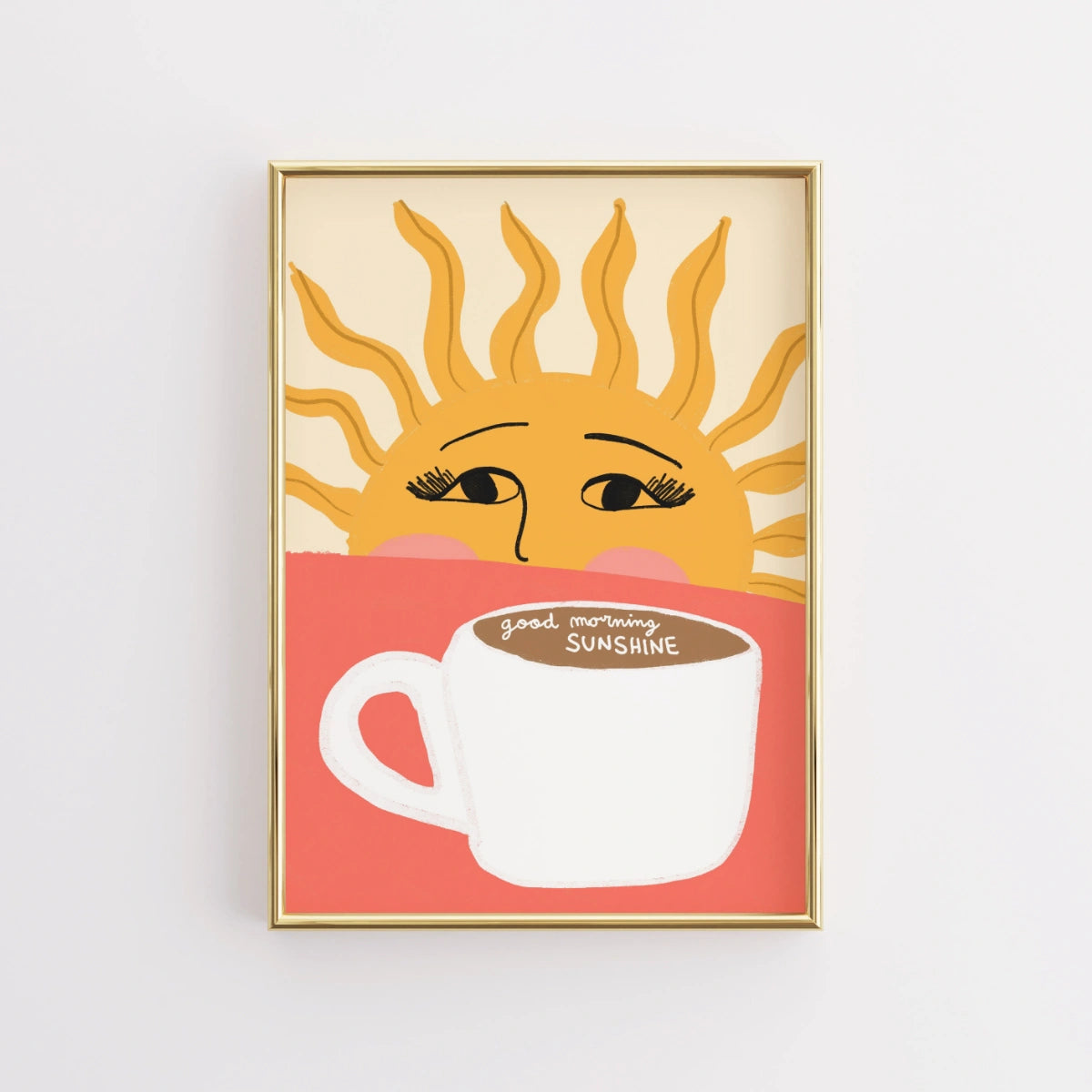 Good Morning Sunshine Print - Summer Coffee Wall Art