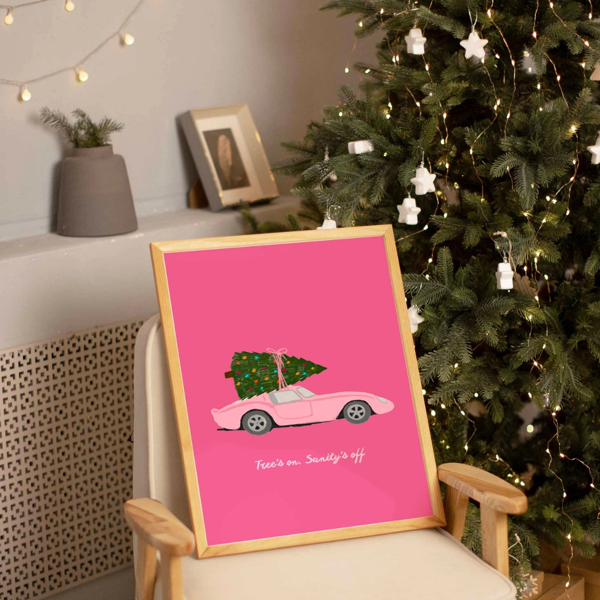 Pink Car Xmas Decor