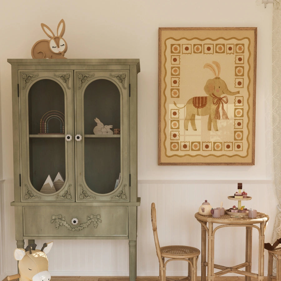 Elefanten-Kinderzimmerbild – Niedliche Tierwanddeko für Kinder