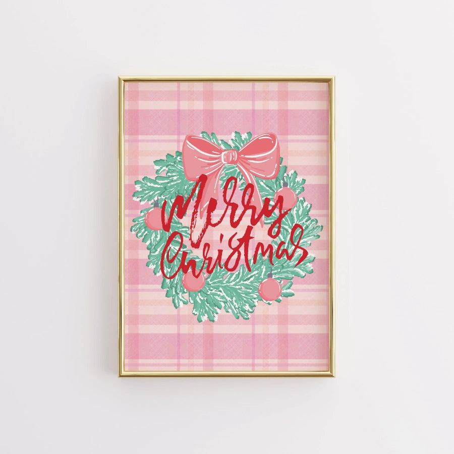 Plaid Christmas Wreath – Preppy Festive Decor