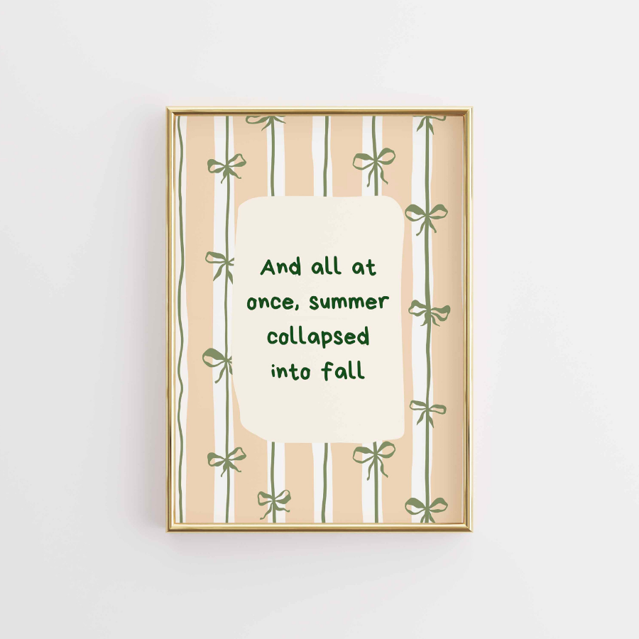 Fall Quote Wall Art – Cozy Autumn Print