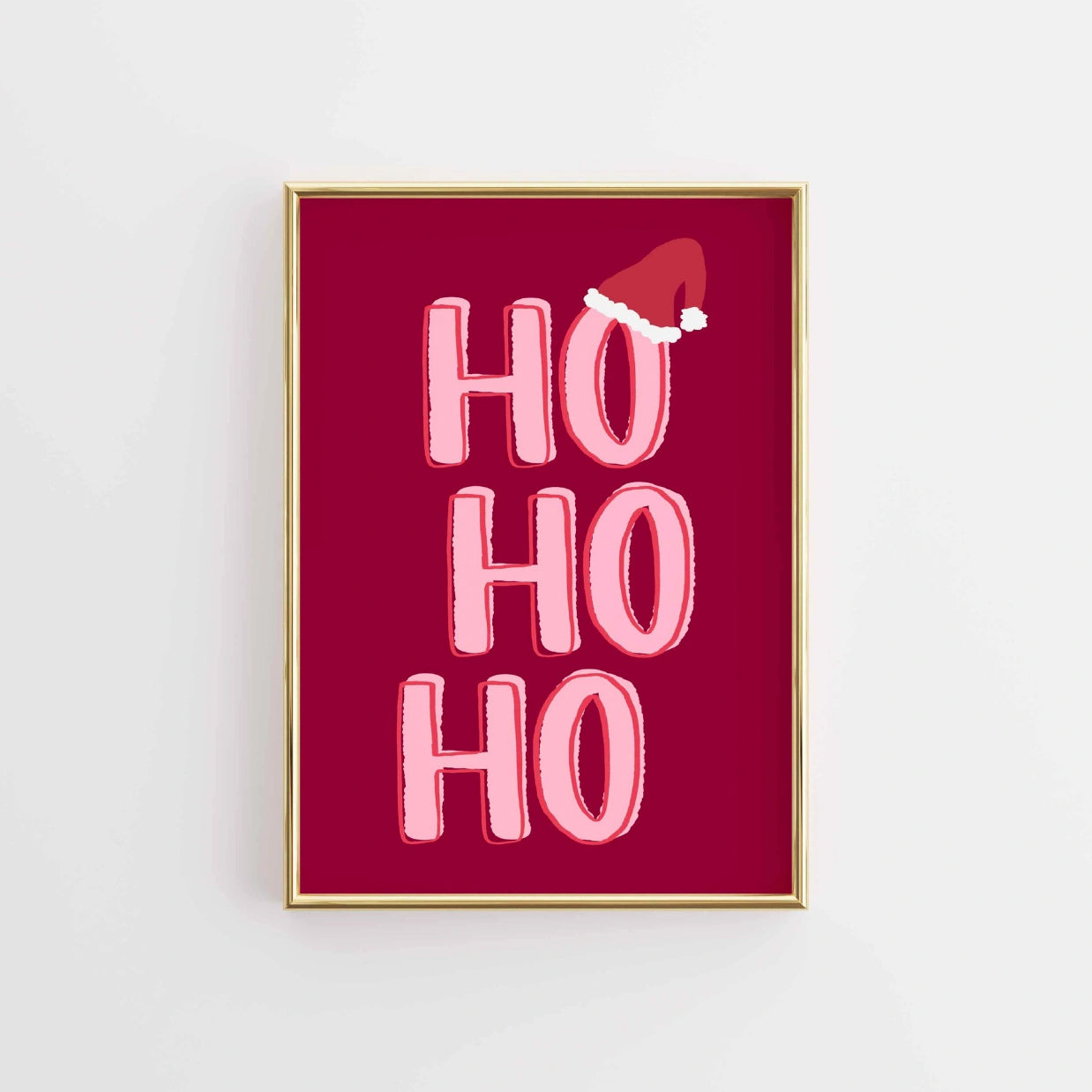 Weihnachtstypografie in Rot und Rosa