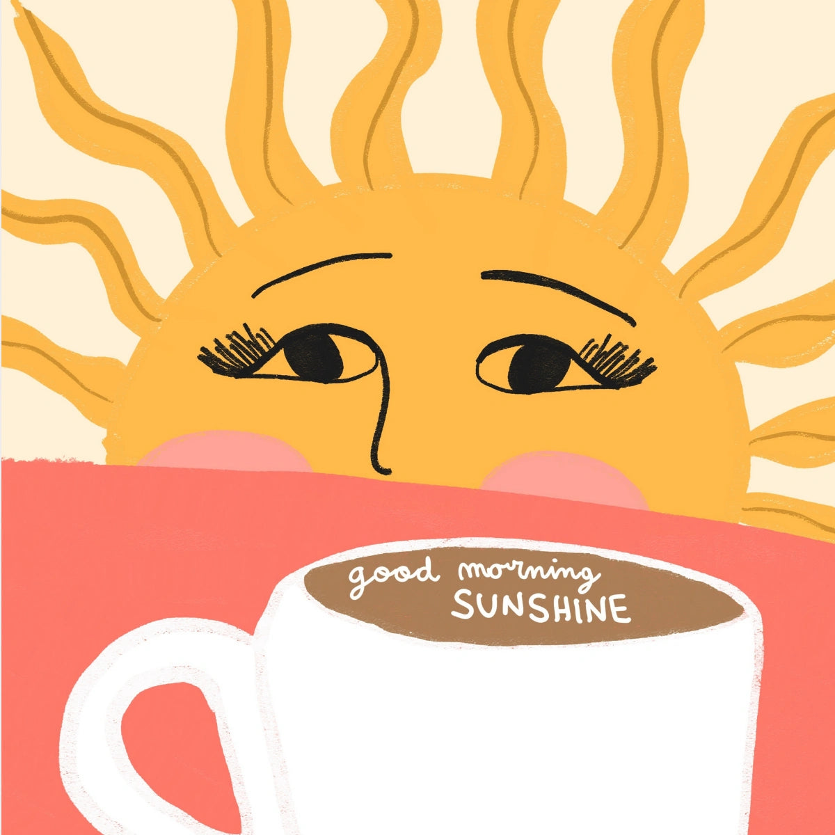 Good Morning Sunshine Print - Summer Coffee Wall Art