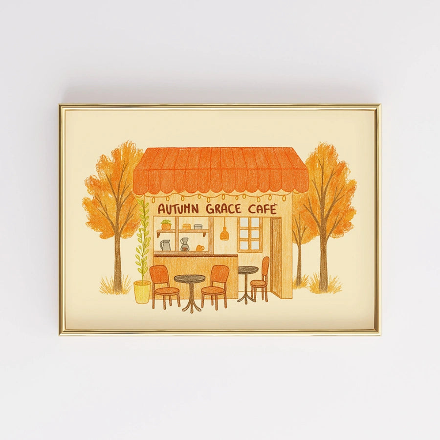 Autumn Grace Café Wall Art - Christian Fall Print