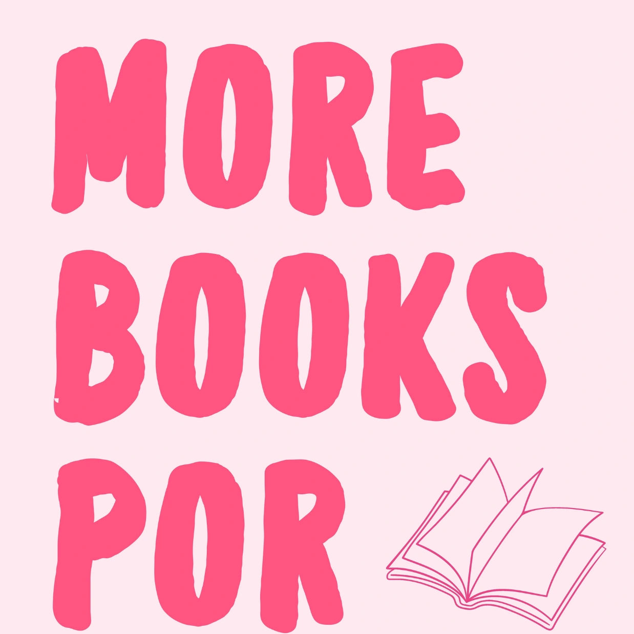 Mehr Bücher bitte – Pink Bookish Print